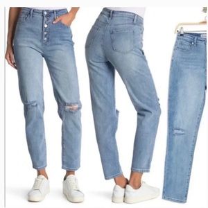 ABOUND Light Stone Wash Mom Jeans Size 27 NWT
